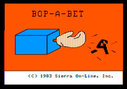 Bop-A-Bet for Apple II - Title screen.