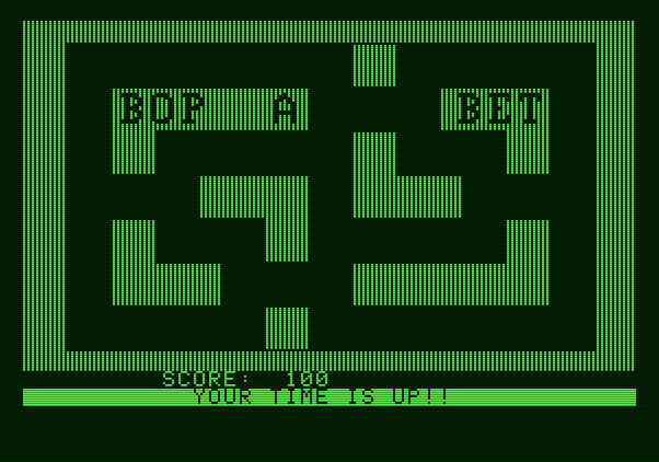 Bop-A-Bet Apple II Screenshot: Time is up!