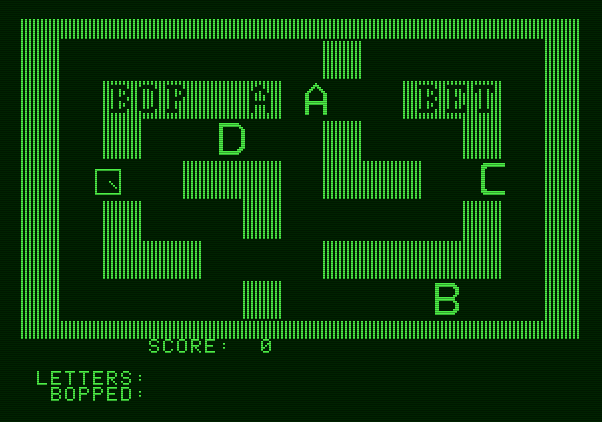 Bop-A-Bet Apple II Screenshot: Game start.