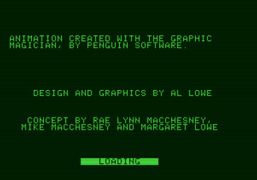 Bop-A-Bet for Apple II - Credits screen.