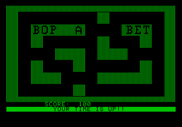 Bop-A-Bet Apple II Screenshot: Time is up!