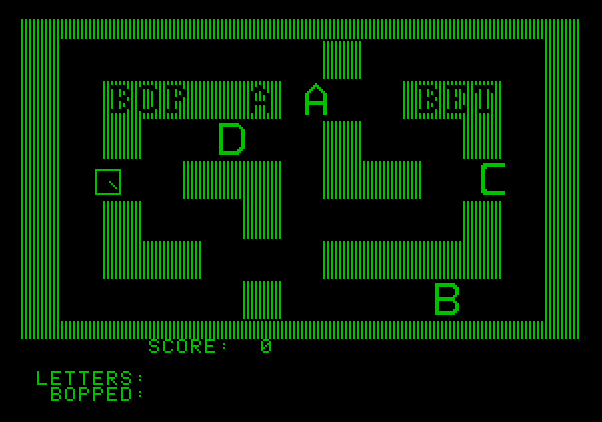 Bop-A-Bet Apple II Screenshot: Game start.