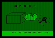 Bop-A-Bet for Apple II - Title screen.