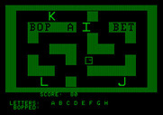 Bop-A-Bet for Apple II - Searching for the next letter...
