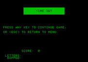 Bop-A-Bet for Apple II - The pause screen.
