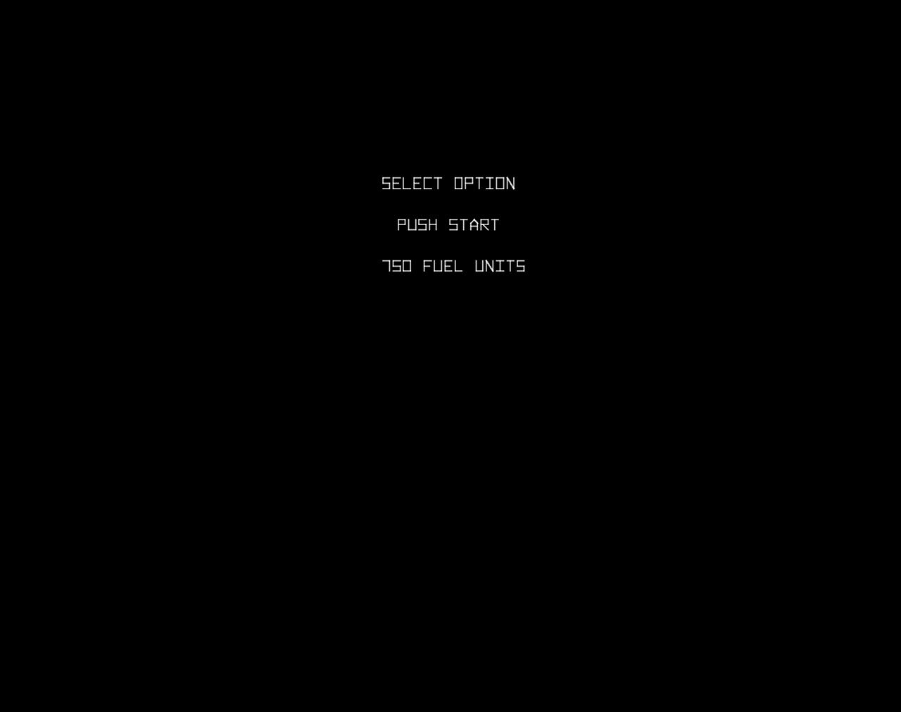 Lunar Lander Arcade Screenshot: You can get more fuel by inserting more coins.