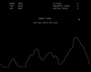 Lunar Lander for Arcade - Game demo mode.