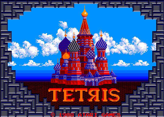 Tetris Arcade Screenshot: Title screen.