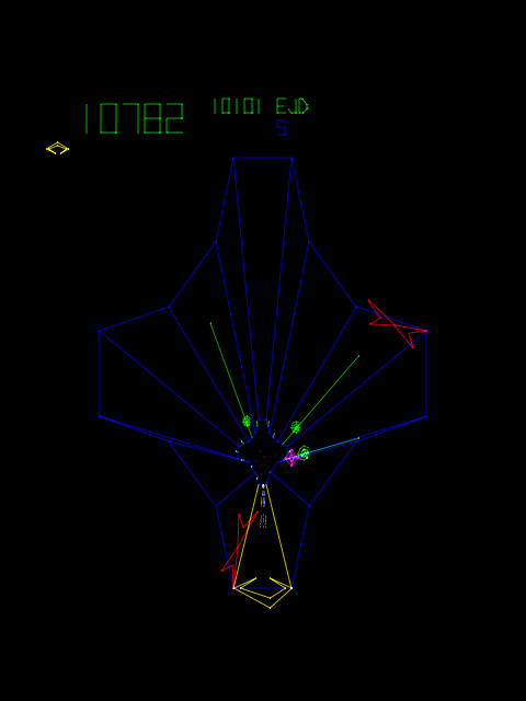Tempest Arcade Screenshot: New types of enemies begin appearing as the game progresses.