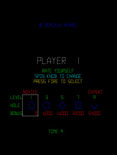 Tempest for Arcade - Game start; choose your skill level!