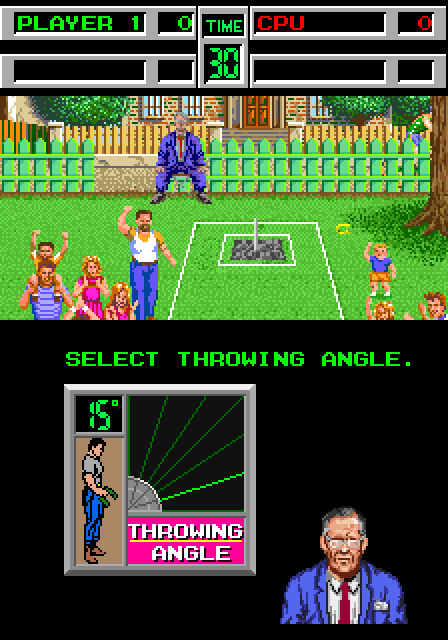 American Horseshoes Arcade Screenshot: Select throwing angle.
