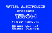 TRON: Solar Sailer for Intellivision - Title screen.