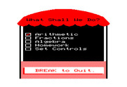 Math Tutor for TRS-80 Color Computer - The main menu.