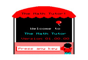 Math Tutor for TRS-80 Color Computer - Title screen.