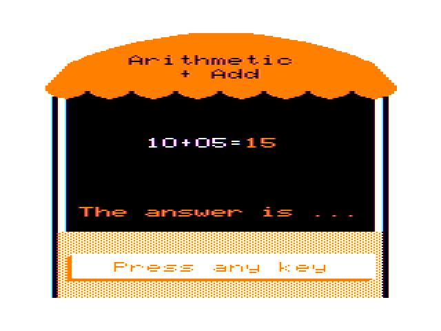 Math Tutor TRS-80 Color Computer Screenshot: Oops, that's wrong; here's the correct answer!