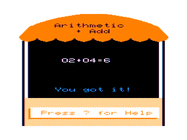 Math Tutor TRS-80 Color Computer Screenshot: You got it right!