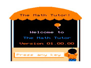 Math Tutor for TRS-80 Color Computer - Title screen.