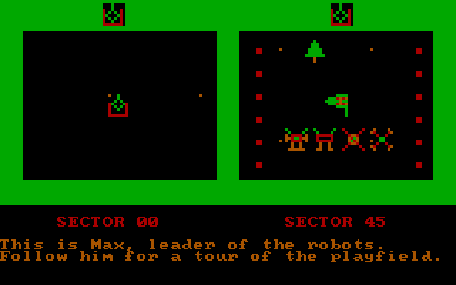 Bannercatch IBM PC/Compatibles Screenshot: The game demo mode shows how to play the game.