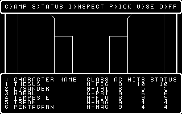 Wizardry V: Heart of the Maelstrom IBM PC/Compatibles Screenshot: Map your progress carefully, or you'll get lost...
