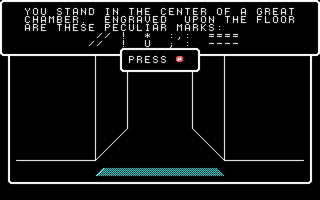 Wizardry V: Heart of the Maelstrom IBM PC/Compatibles Screenshot: Looks like a riddle...
