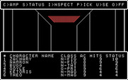 Wizardry V: Heart of the Maelstrom for IBM PC/Compatibles - That red block on the ceiling is an exit to the surface...