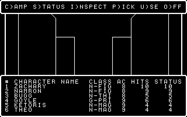 Wizardry V: Heart of the Maelstrom IBM PC/Compatibles Screenshot: Map your progress carefully, or you'll get lost quickly!