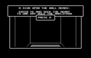 Wizardry V: Heart of the Maelstrom for Commodore 64 - Found a sign on the wall...