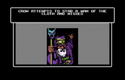 Wizardry V: Heart of the Maelstrom for Commodore 64 - A man of the cloth is attacking me! I attack back, but miss...