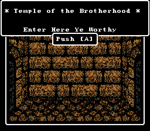 Wizardry V: Heart of the Maelstrom Super NES Screenshot: Enter the temple if you can?