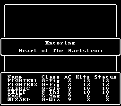 Wizardry V: Heart of the Maelstrom Super NES Screenshot: Ready to enter the dungeon?
