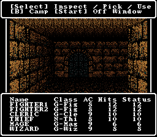 Wizardry V: Heart of the Maelstrom Super NES Screenshot: Exploring...