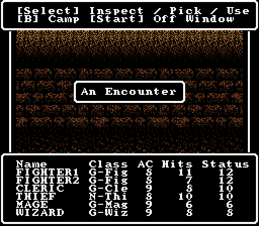 Wizardry V: Heart of the Maelstrom Super NES Screenshot: An encounter!