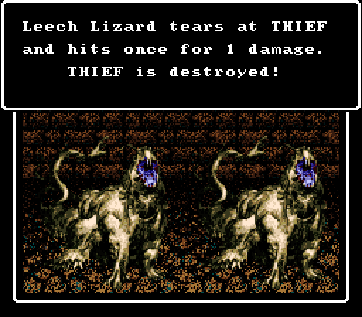 Wizardry V: Heart of the Maelstrom Super NES Screenshot: I'm outnumbered, this could be trouble...
