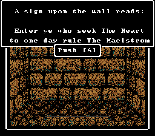 Wizardry V: Heart of the Maelstrom Super NES Screenshot: A sign reads...