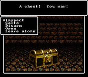 Wizardry V: Heart of the Maelstrom for Super NES - I found a chest! I better inspect it first...