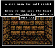 Wizardry V: Heart of the Maelstrom for Super NES - A sign reads...