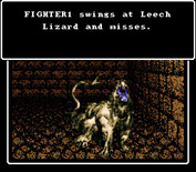 Wizardry V: Heart of the Maelstrom for Super NES - The fight begins.