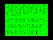 Ghost Town for TRS-80 Color Computer - Restore a game, or start a new game?