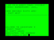 Ghost Town for TRS-80 Color Computer - Starting location.