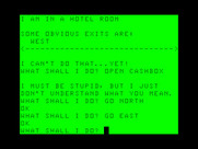 Ghost Town for TRS-80 Color Computer - Exploring a hotel, but so far nothing interesting...