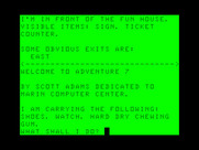 Mystery Fun House for TRS-80 Color Computer - The starting location.