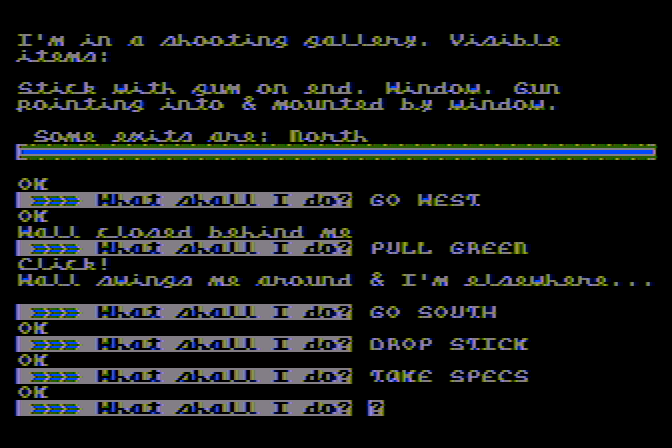 Mystery Fun House Atari 8-bit Screenshot: Getting lost in the fun house...