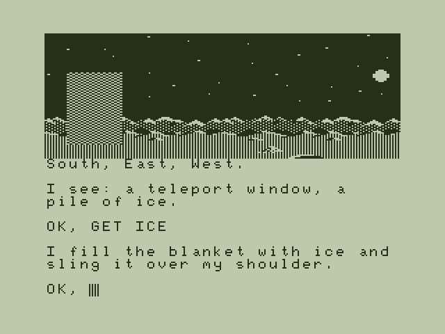 Trekboer Dragon 32/64 Screenshot: Now I'm down on an icy planet...