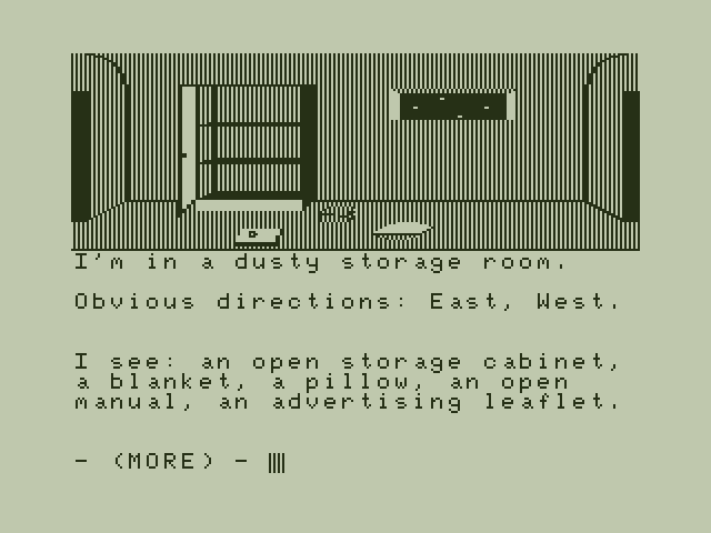 Trekboer Dragon 32/64 Screenshot: Found a dusty storage room...