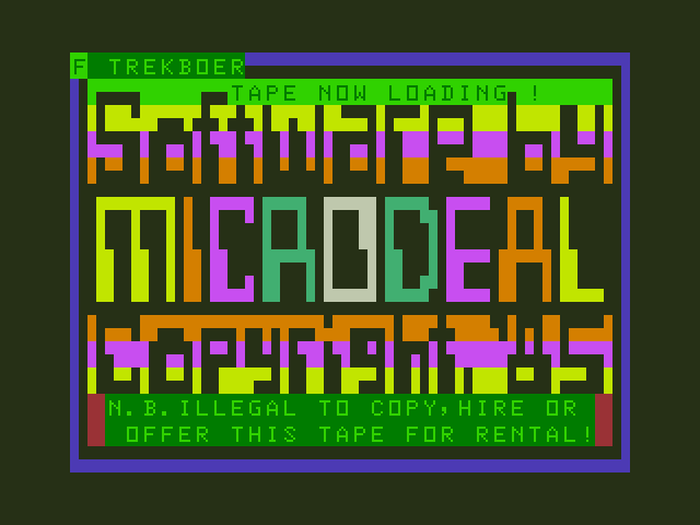 Trekboer Dragon 32/64 Screenshot: Loading screen.