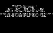 Peanuts Picture Puzzlers for IBM PC/Compatibles - Copyright information.