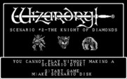 Wizardry: Knight of Diamonds - The Second Scenario for IBM PC/Compatibles - Title screen.