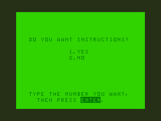 Taxi TRS-80 Color Computer Screenshot: Would you like instructions?