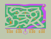 Taxi for TRS-80 Color Computer - On my way to pick someone up...