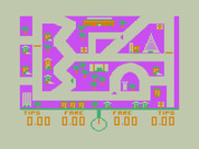 Taxi for TRS-80 Color Computer - Each of the six cities has a different layout.
